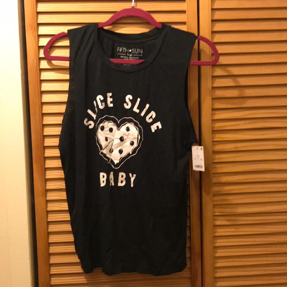 Fifth Sun Black Graphic Tank Top